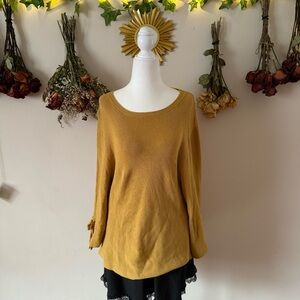 Goblincore/Cabincore Michelle Nicole Mustard Yellow Knit Sweater